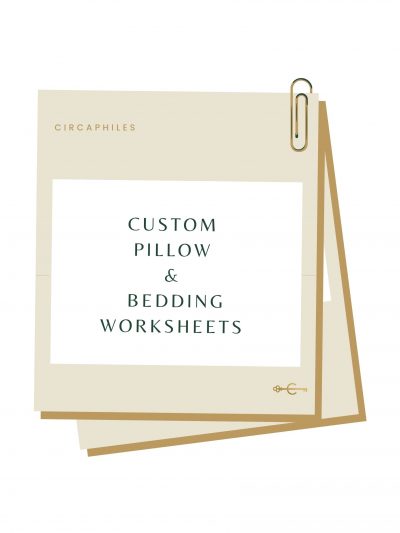 Bundle - Custom Pillow & Bedding Worksheets