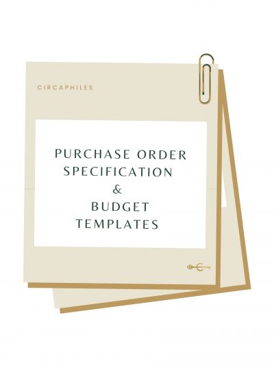 Bundle – Budget Template + Purchase Order Specification Templates