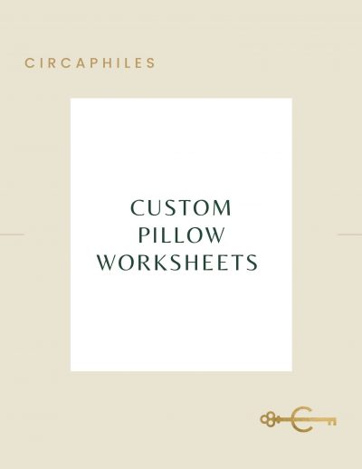 Custom Pillow Worksheets