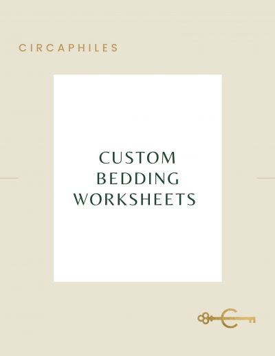 Custom Bedding Worksheets