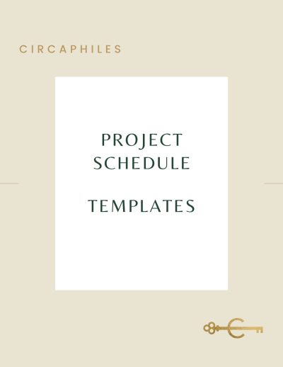PROJECT SCHEDULE TEMPLATES